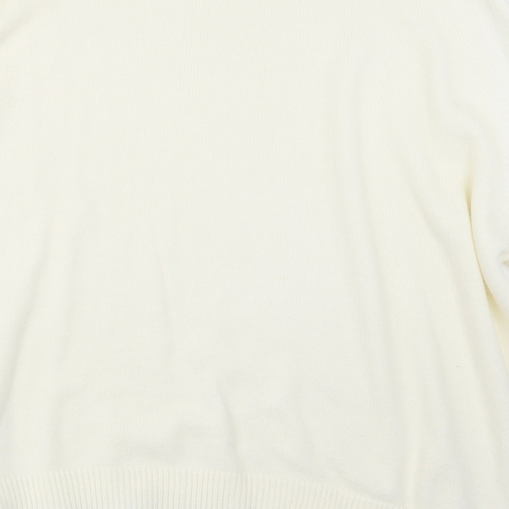 Micha Lounge Womens Ivory  Knit Pullover Jumper Size L