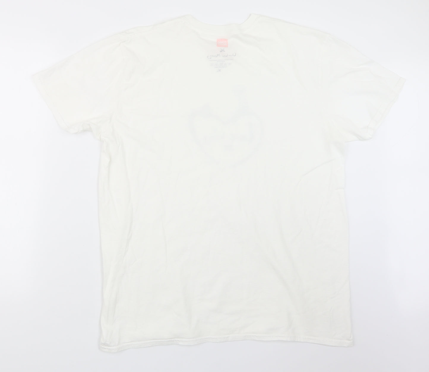 Comic Relief Mens White    T-Shirt Size XL