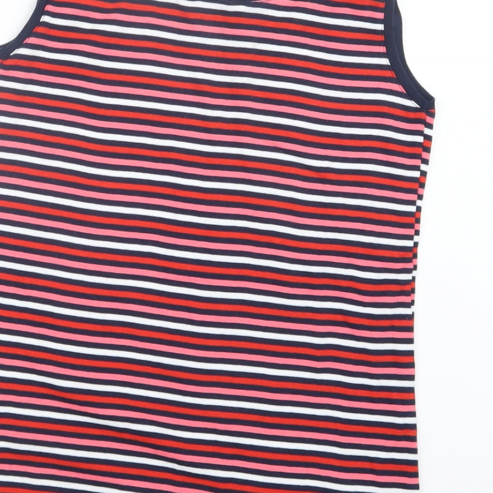 Marks and Spencer Womens Red Striped  Basic Tank Size 14