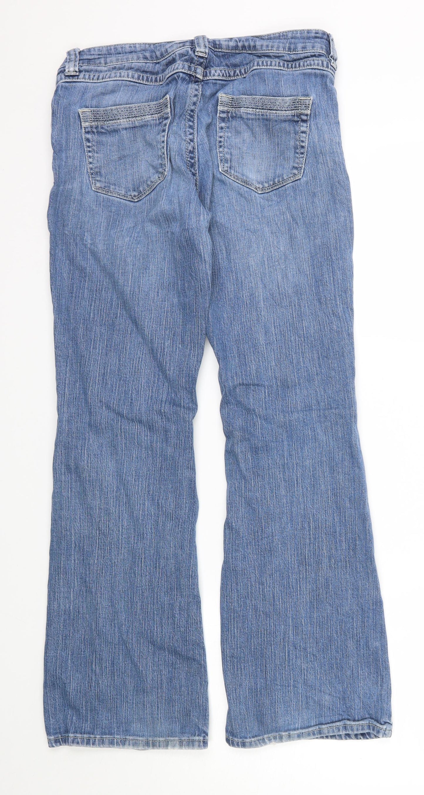 M&S Womens Blue  Denim Bootcut Jeans Size 10 L28 in