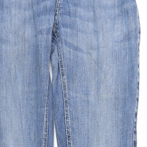 M&S Womens Blue  Denim Bootcut Jeans Size 10 L28 in