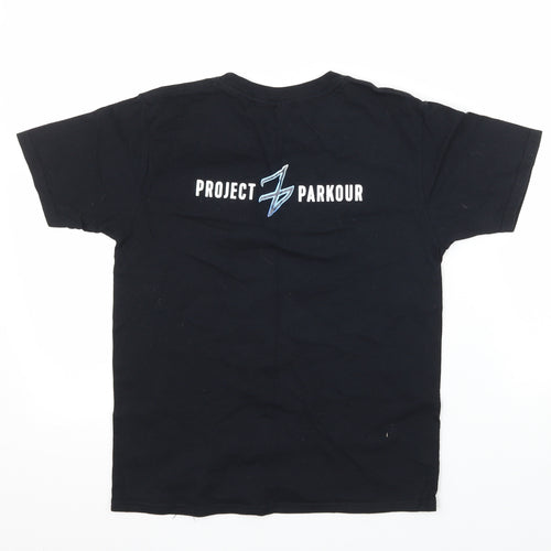 Anvil Boys Black  Jersey Basic T-Shirt Size L  - project parkour