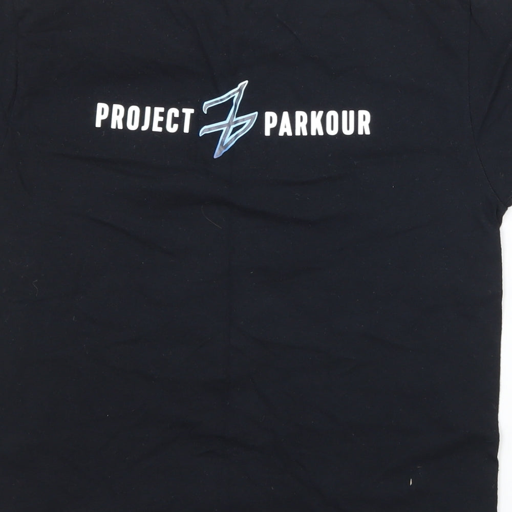 Anvil Boys Black  Jersey Basic T-Shirt Size L  - project parkour