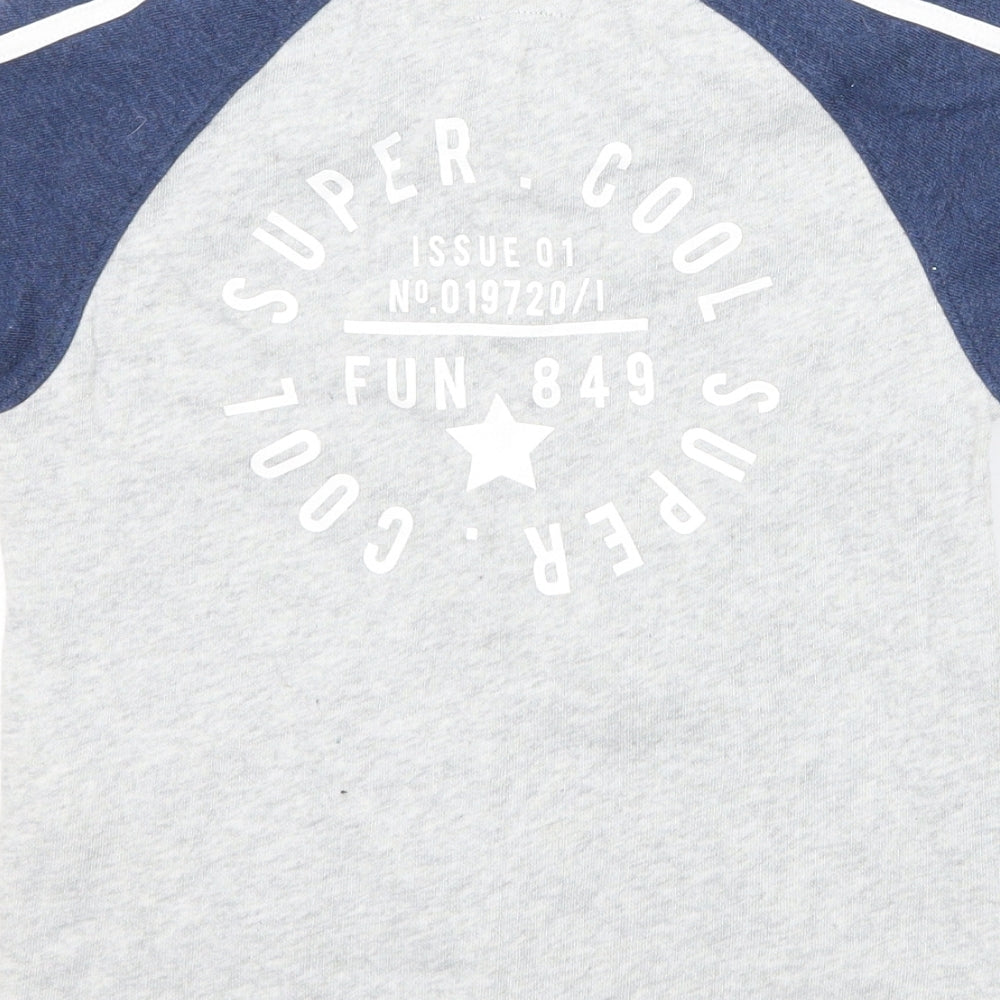 NEXT Boys Blue  Jersey Basic Button-Up Size 4-5 Years  - super cool