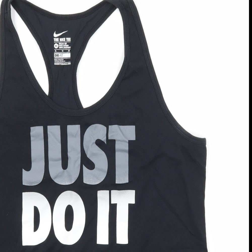 Nike Womens Black  Jersey Basic T-Shirt Size XL
