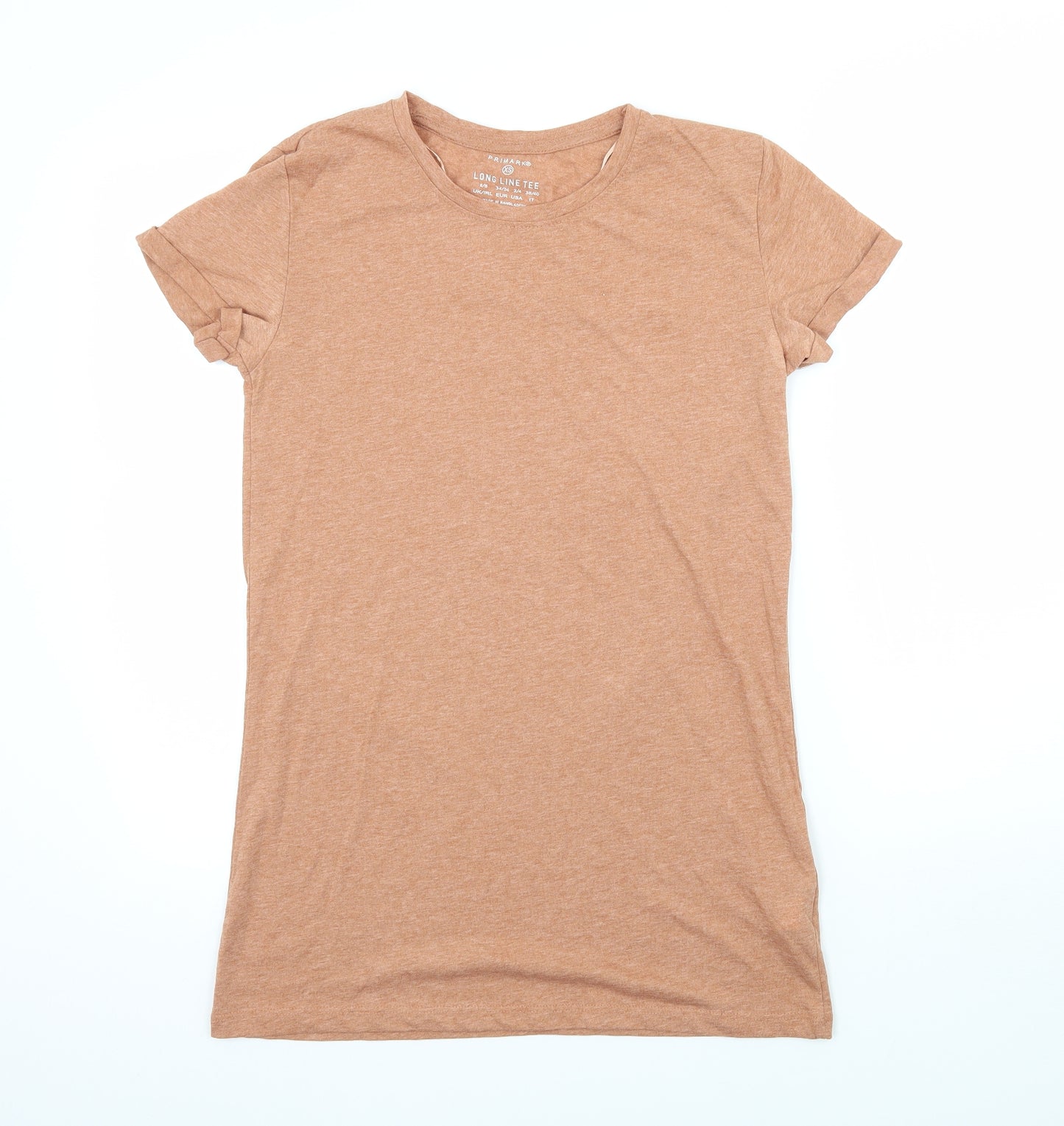 Primark Womens Brown  Jersey Basic T-Shirt Size XS