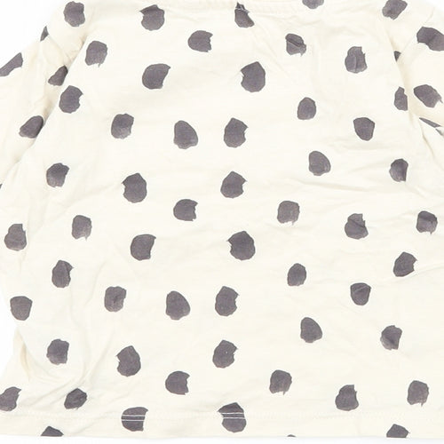 M&S Baby Beige Polka Dot Jersey Basic T-Shirt Size 3-6 Months