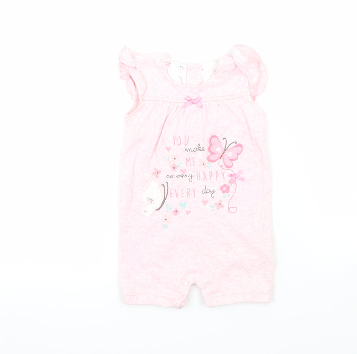 Earlydays Girls Pink Coverall One-Piece Size 3-6 Months