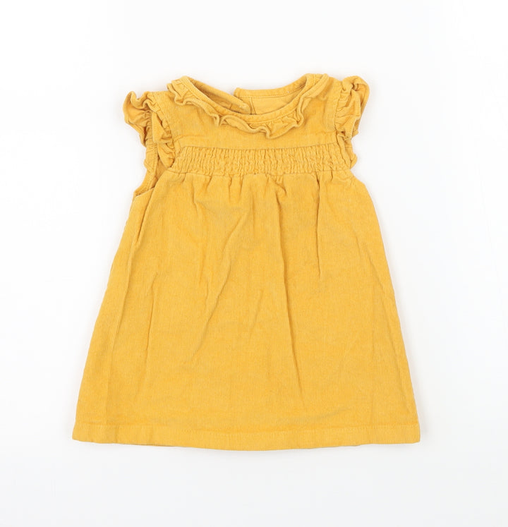 TU Girls Yellow  Corduroy A-Line  Size 3-6 Months