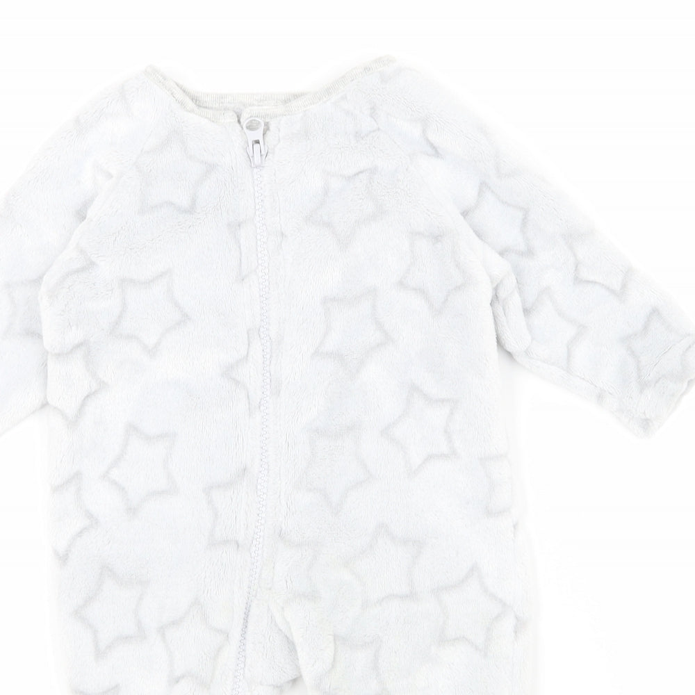NEXT Baby Grey Geometric Fleece  One Piece Size 0-3 Months