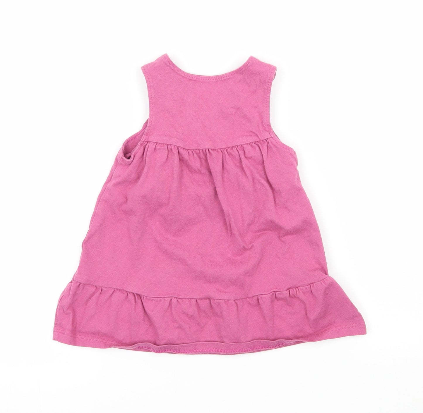 Nutmeg Girls Pink Floral Jersey T-Shirt Dress  Size 6-9 Months
