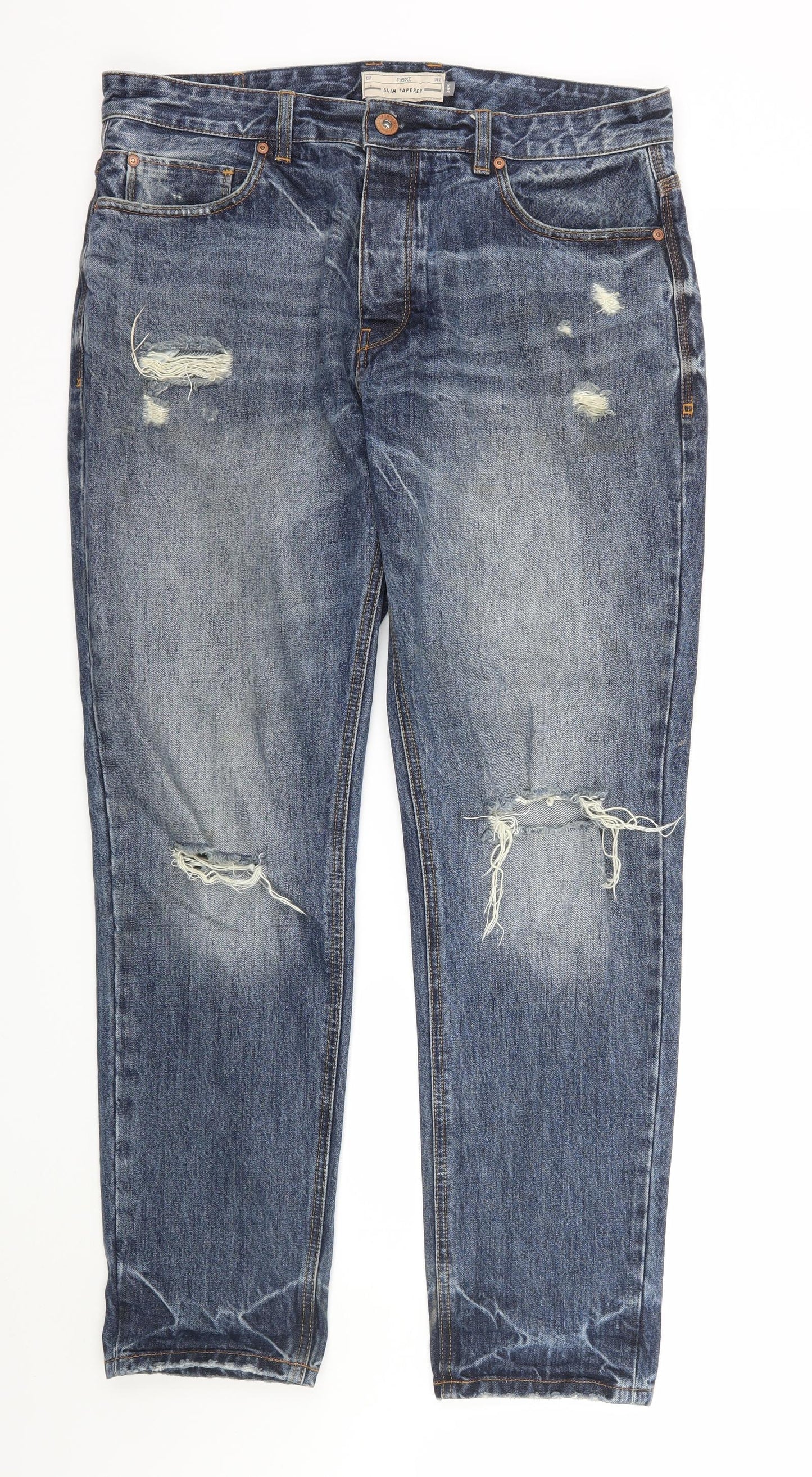NEXT Mens Blue  Denim Straight Jeans Size 34 L31 in