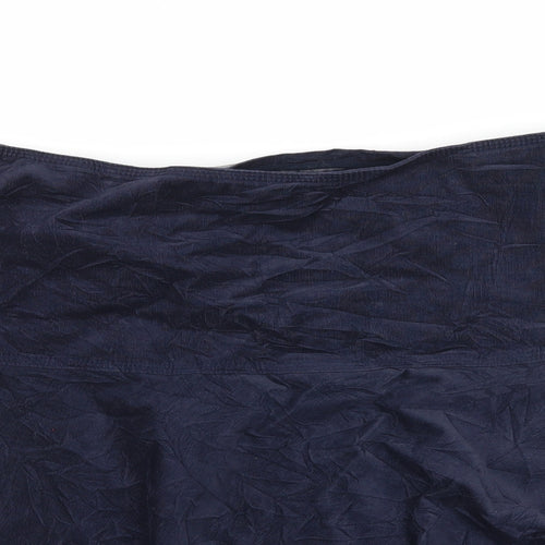 M&S Womens Blue  Corduroy Flare Skirt Size 14