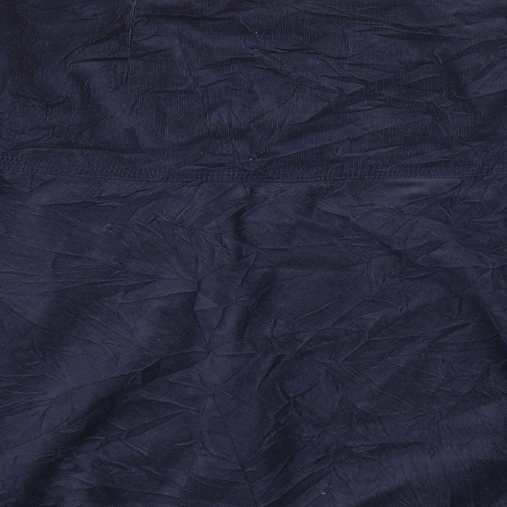 M&S Womens Blue  Corduroy Flare Skirt Size 14