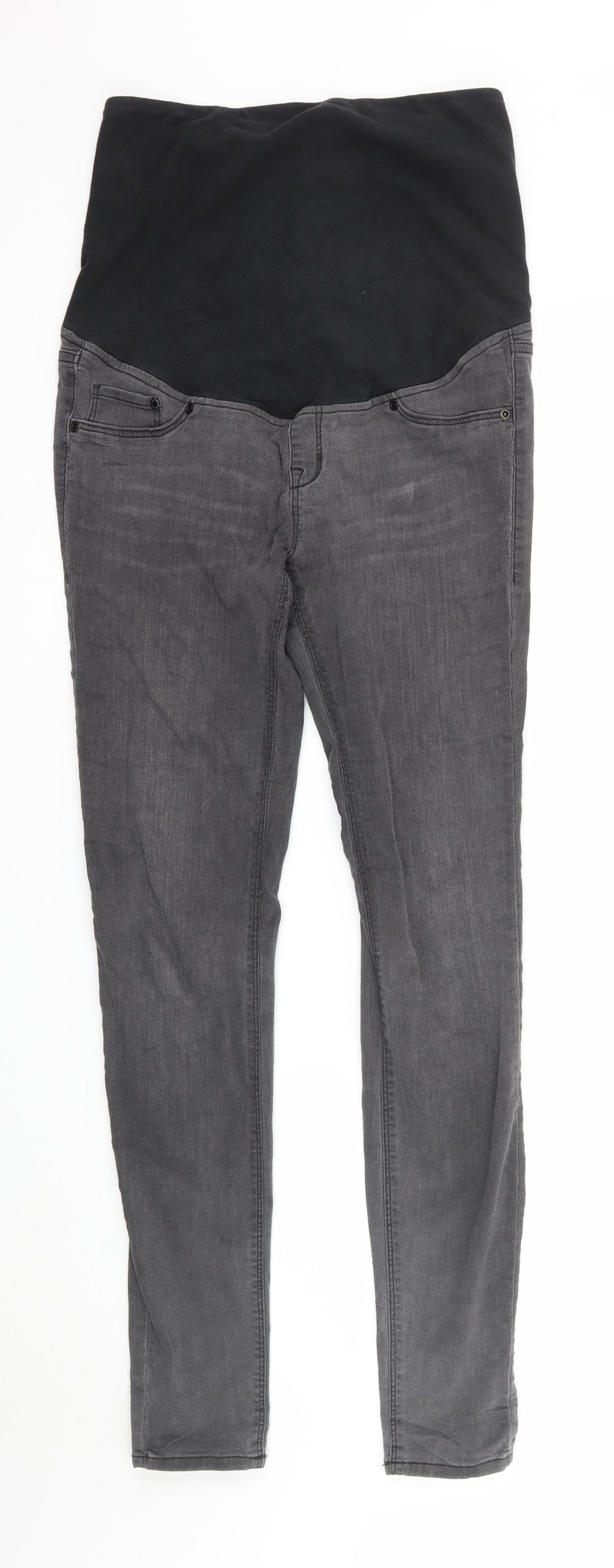 H&M Womens Grey  Denim Skinny Jeans Size 8 L29 in