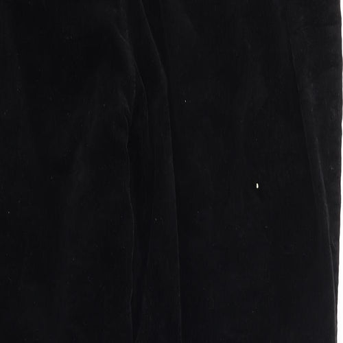 Classic Womens Black  Corduroy Trousers   L25 in