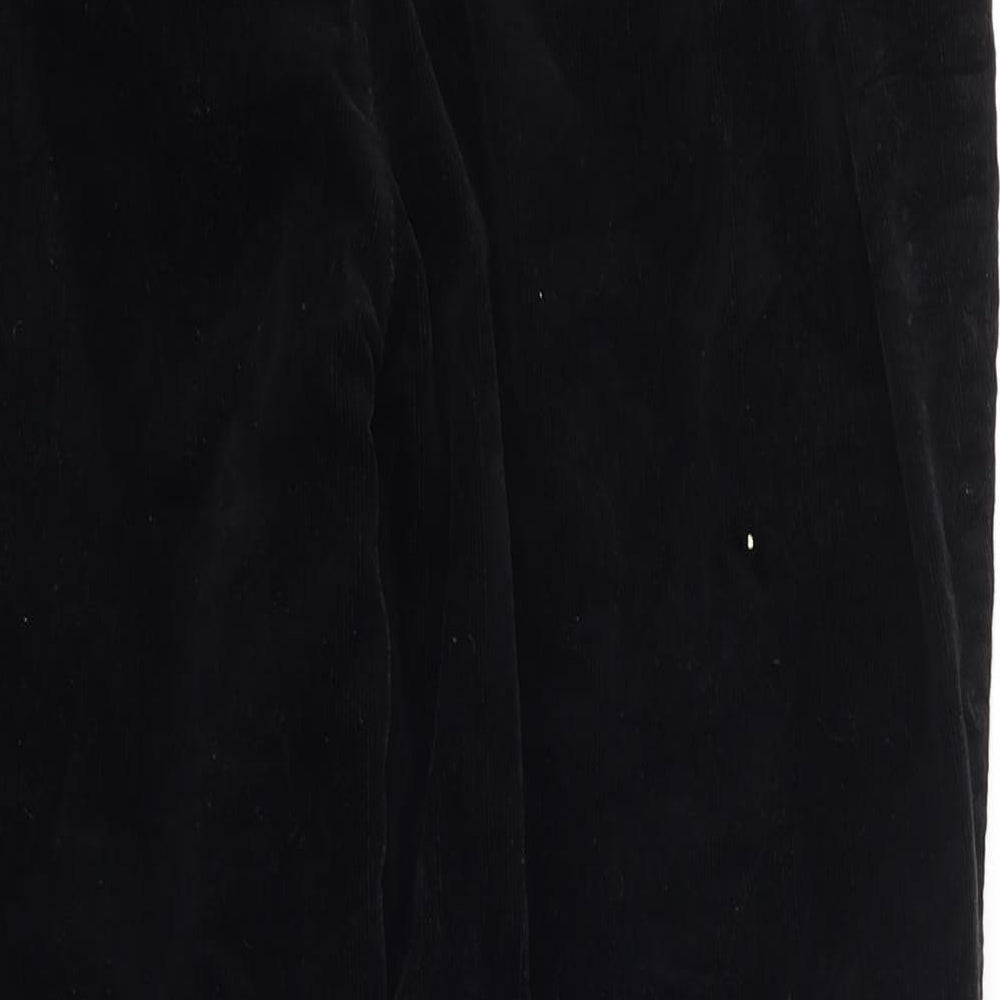 Classic Womens Black  Corduroy Trousers   L25 in