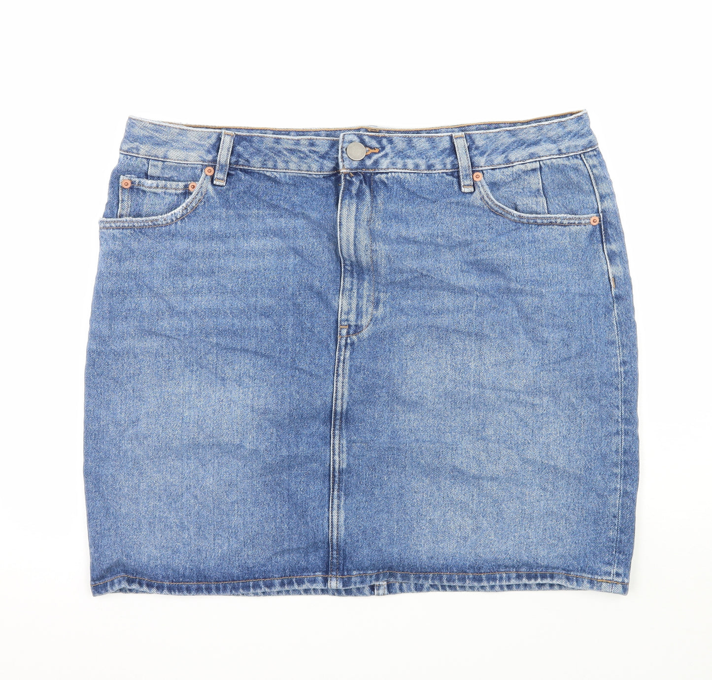 ASOS Womens Blue  Denim A-Line Skirt Size 18
