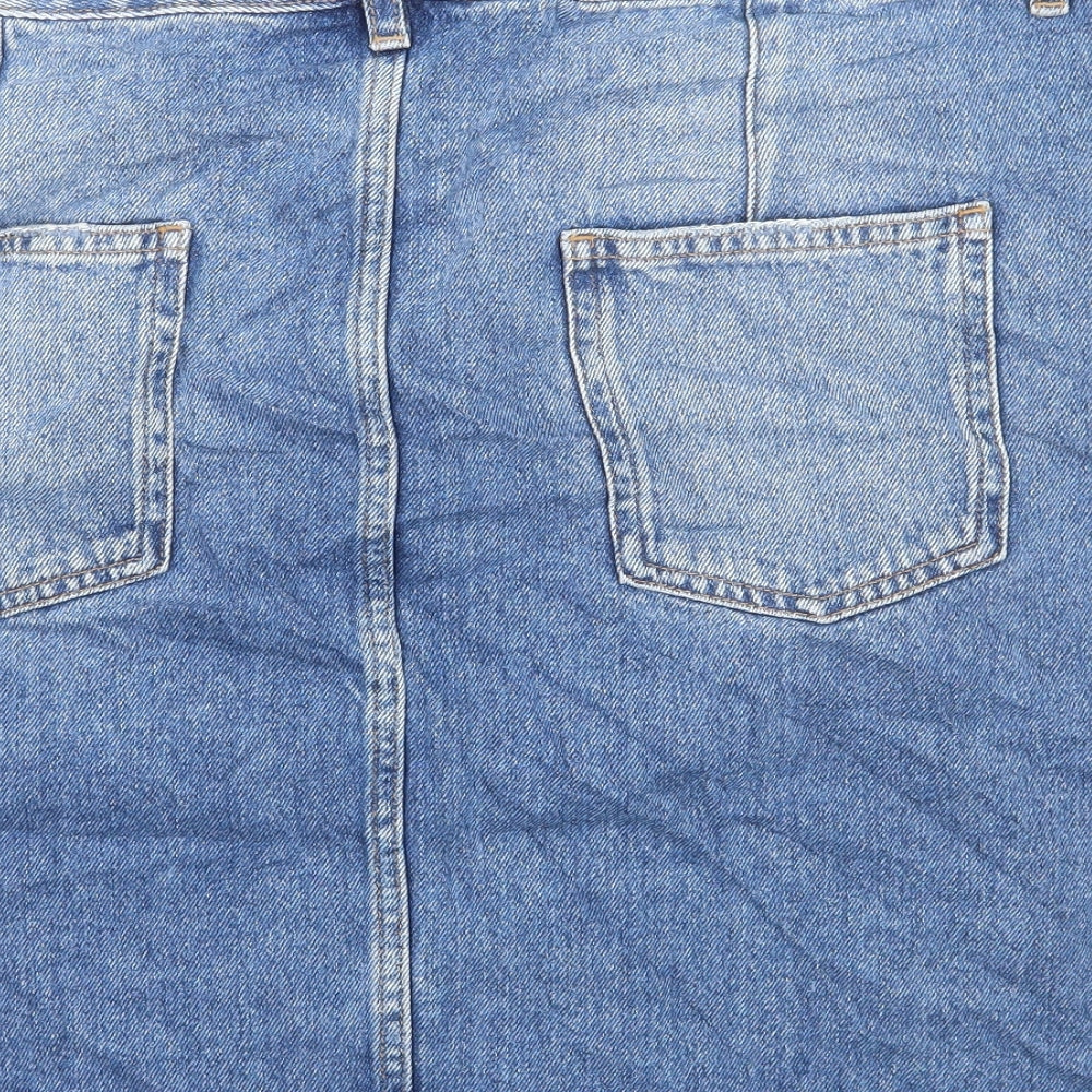 ASOS Womens Blue  Denim A-Line Skirt Size 18