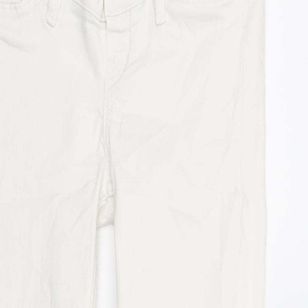 H&M Womens White  Denim Skinny Jeans Size 6 L27 in