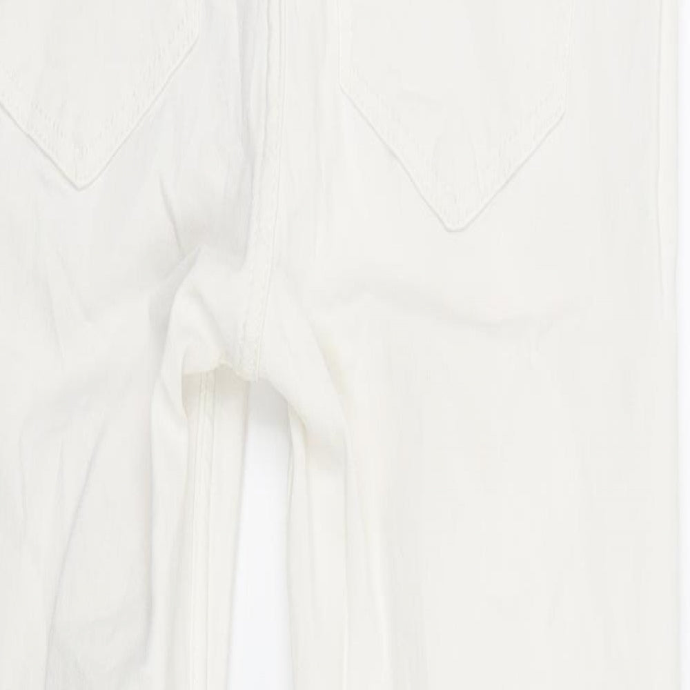 H&M Womens White  Denim Skinny Jeans Size 6 L27 in