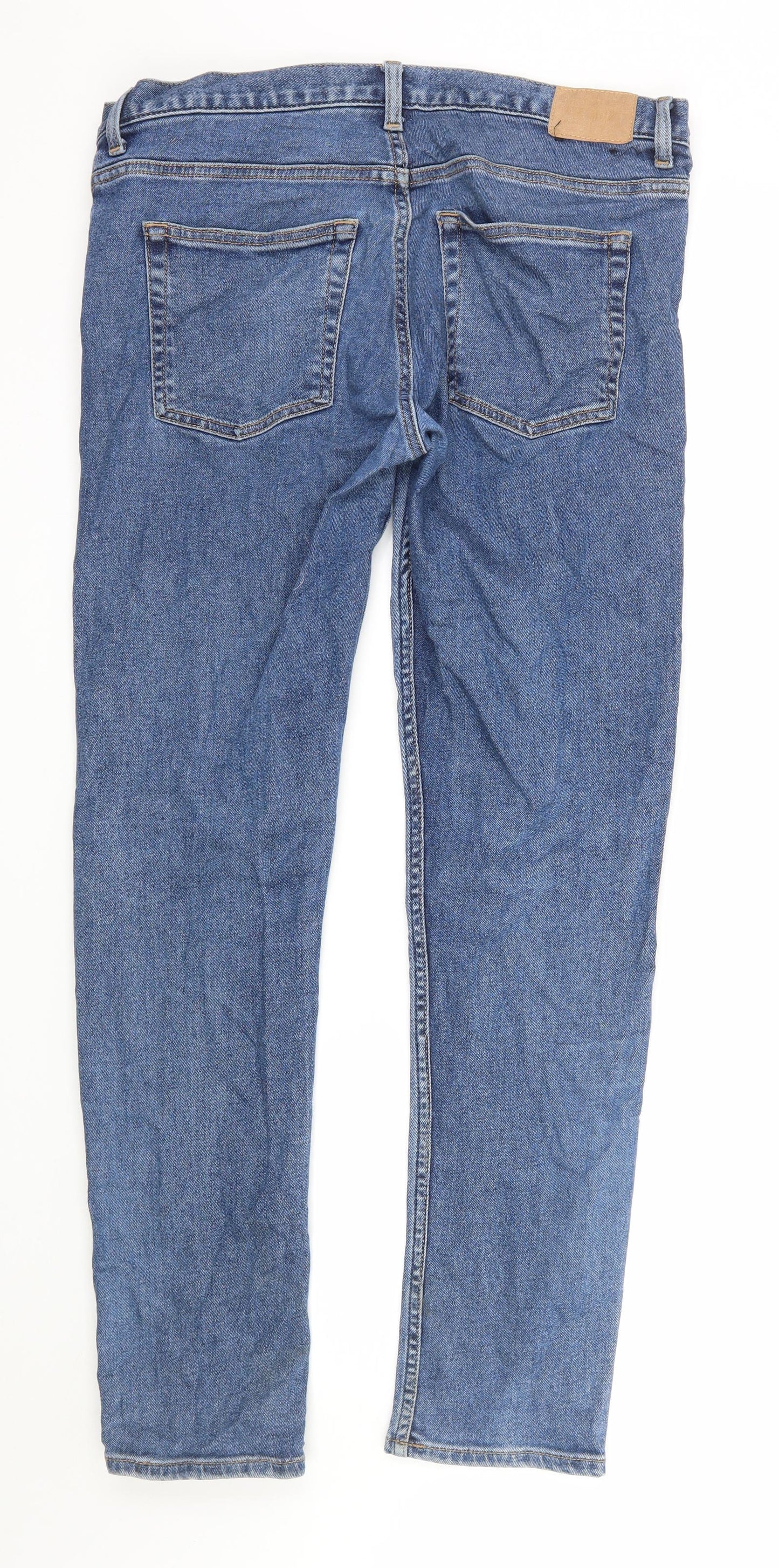Weekday Mens Blue  Denim Straight Jeans  L30 in