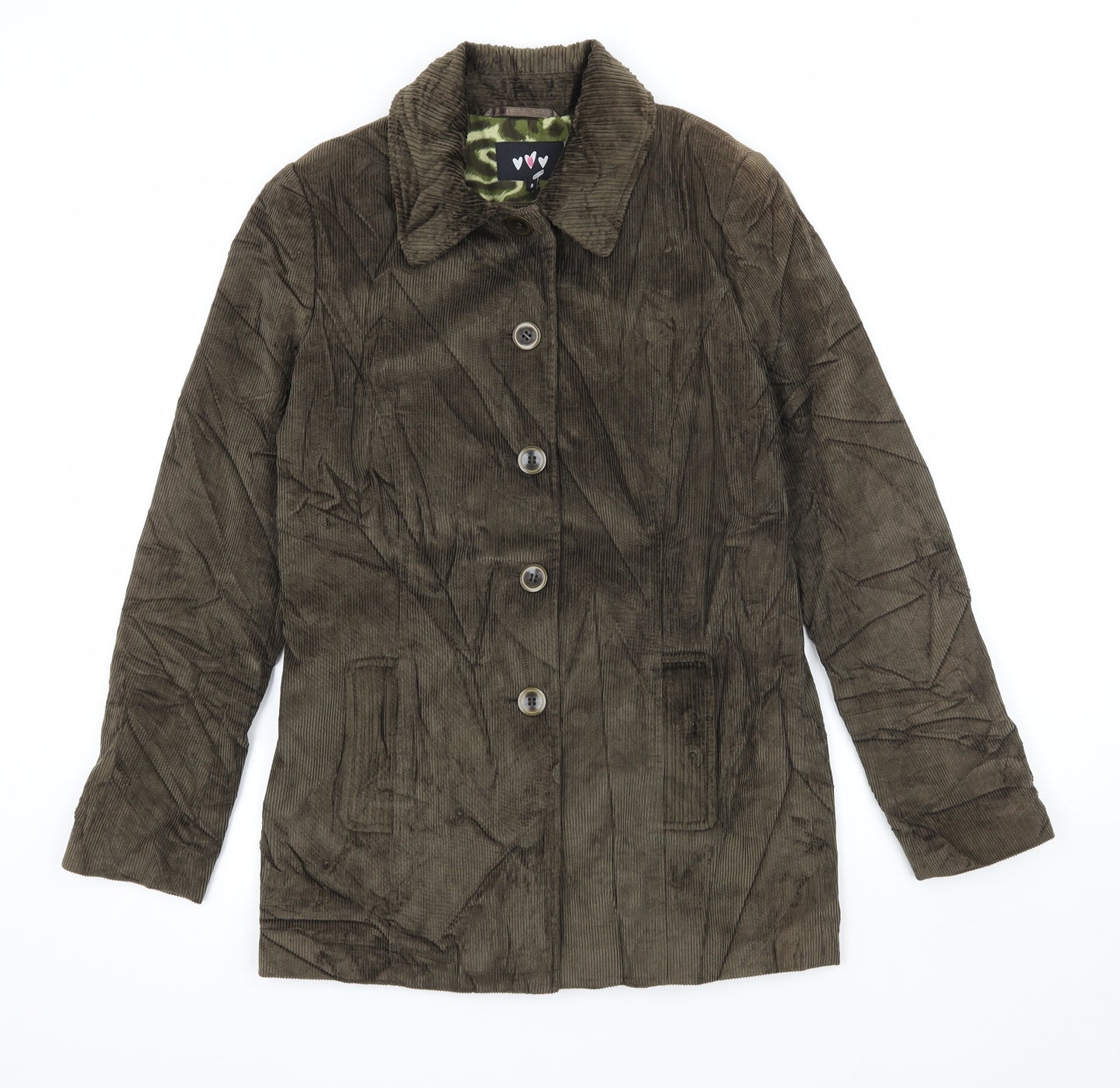 Per Una Womens Brown  Corduroy Jacket Coatigan Size 8