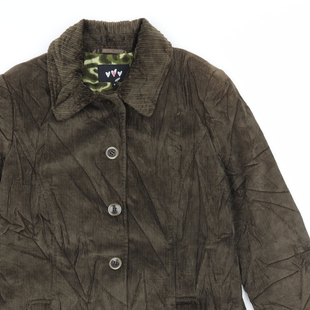 Per Una Womens Brown  Corduroy Jacket Coatigan Size 8