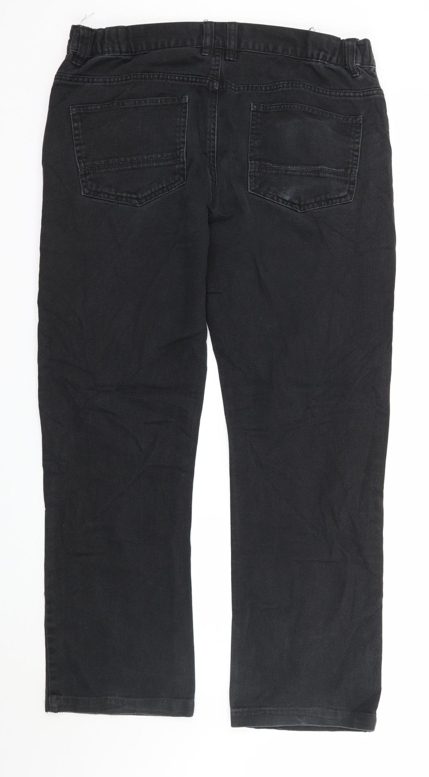 DenimCo Mens Black  Denim Straight Jeans  L32 in