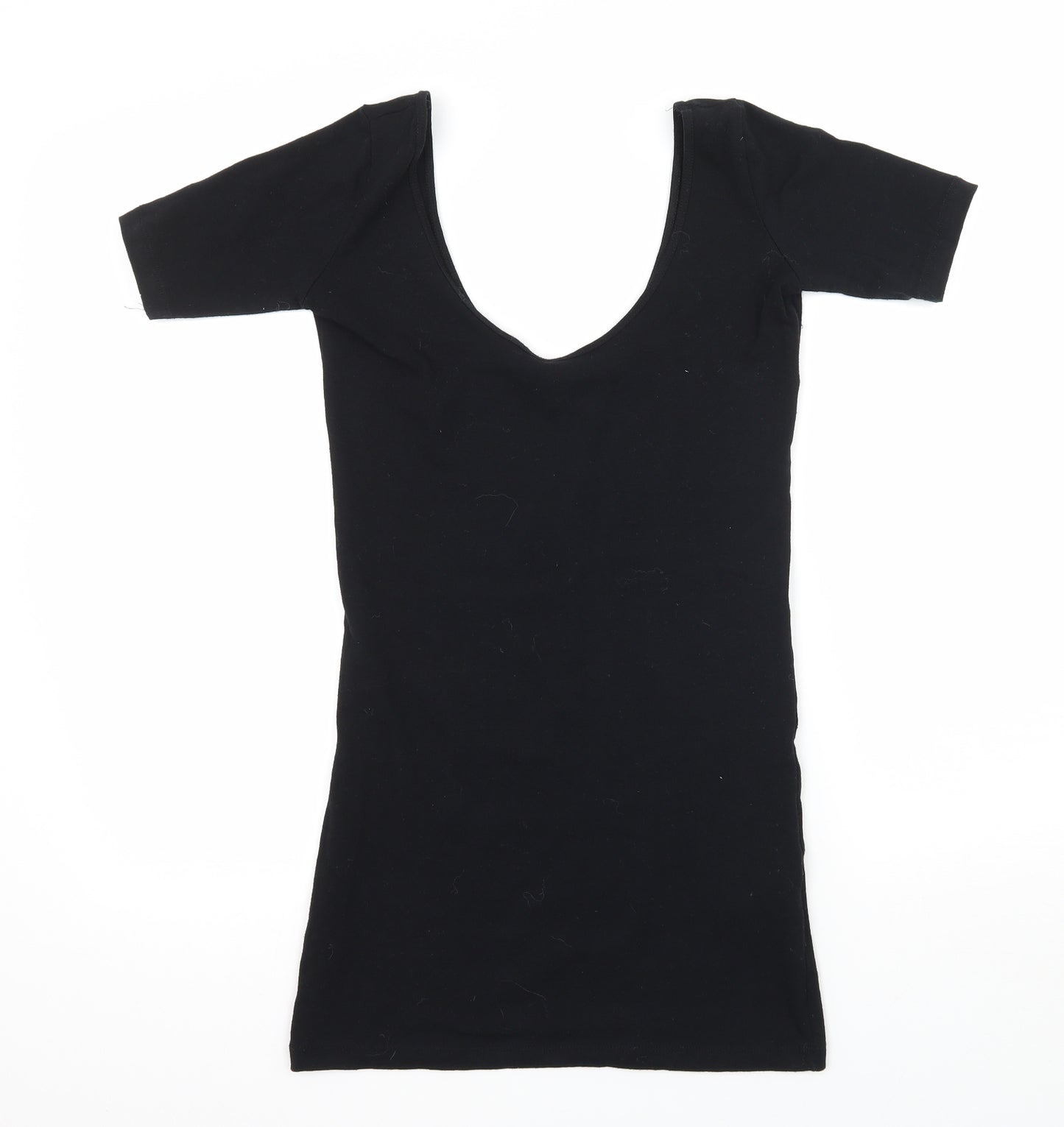DenimCo Womens Black  Jersey Basic T-Shirt Size 10