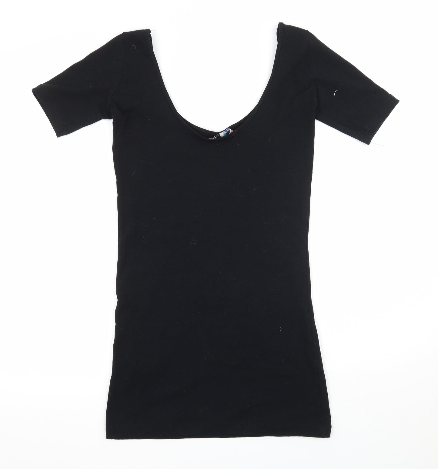 DenimCo Womens Black  Jersey Basic T-Shirt Size 10