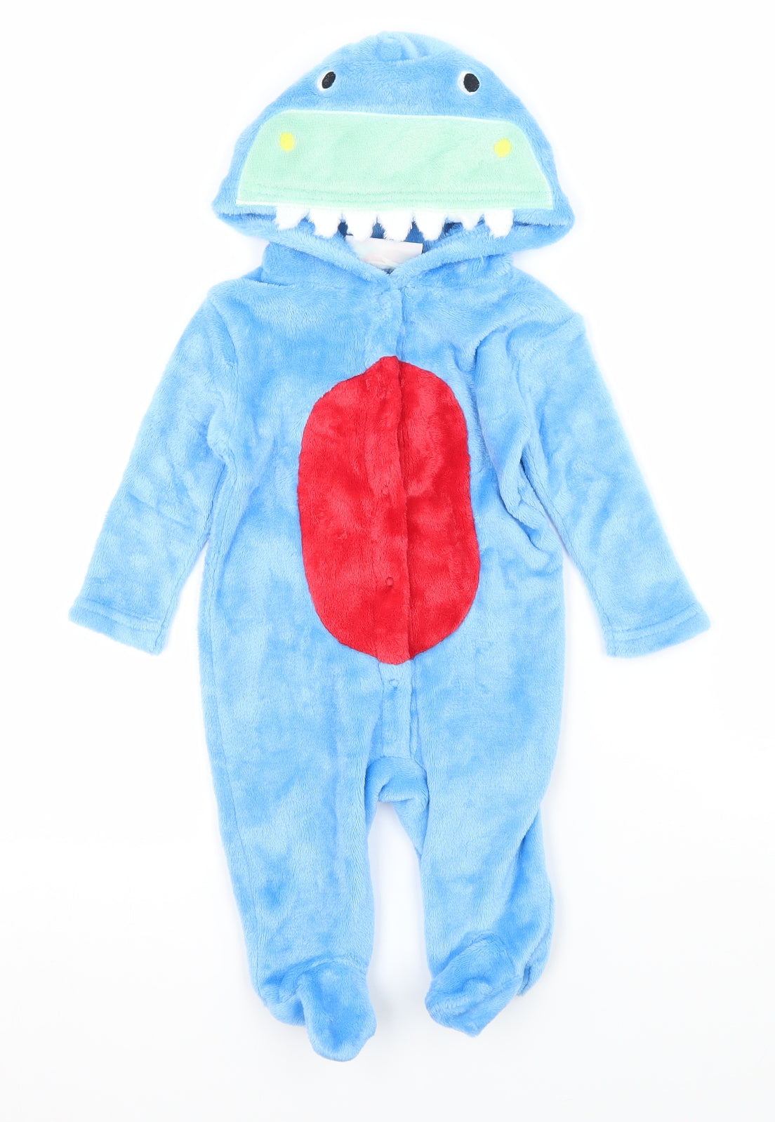 Lily&Jack Boys Blue Solid   One Piece Size 0-3 Months  - dinasour