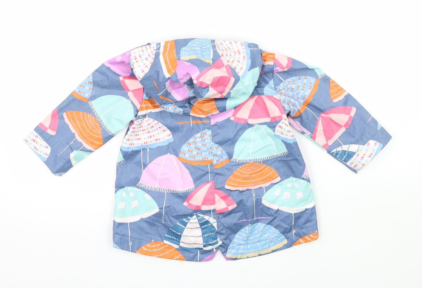 NEXT Girls Multicoloured Geometric  Rain Coat Coat Size 9-12 Months