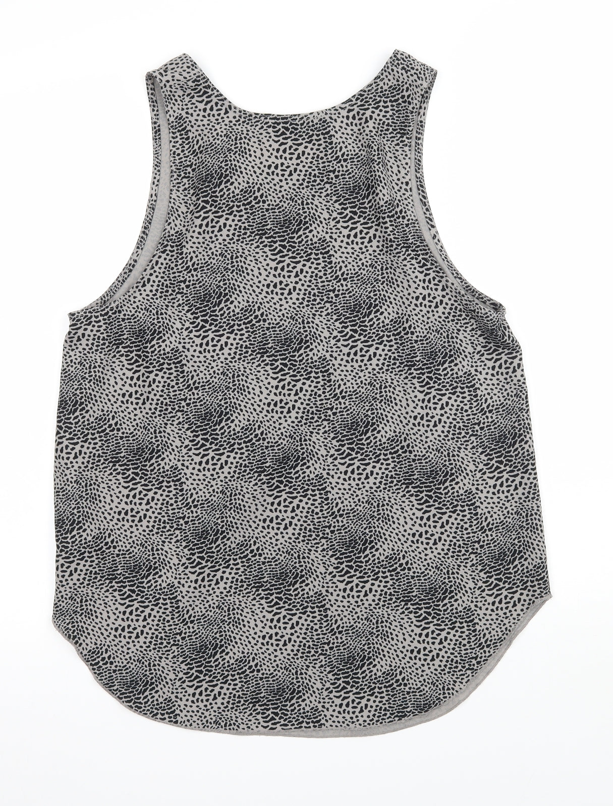 Decjuba Womens Grey Animal Print Jersey Basic Tank Size 10