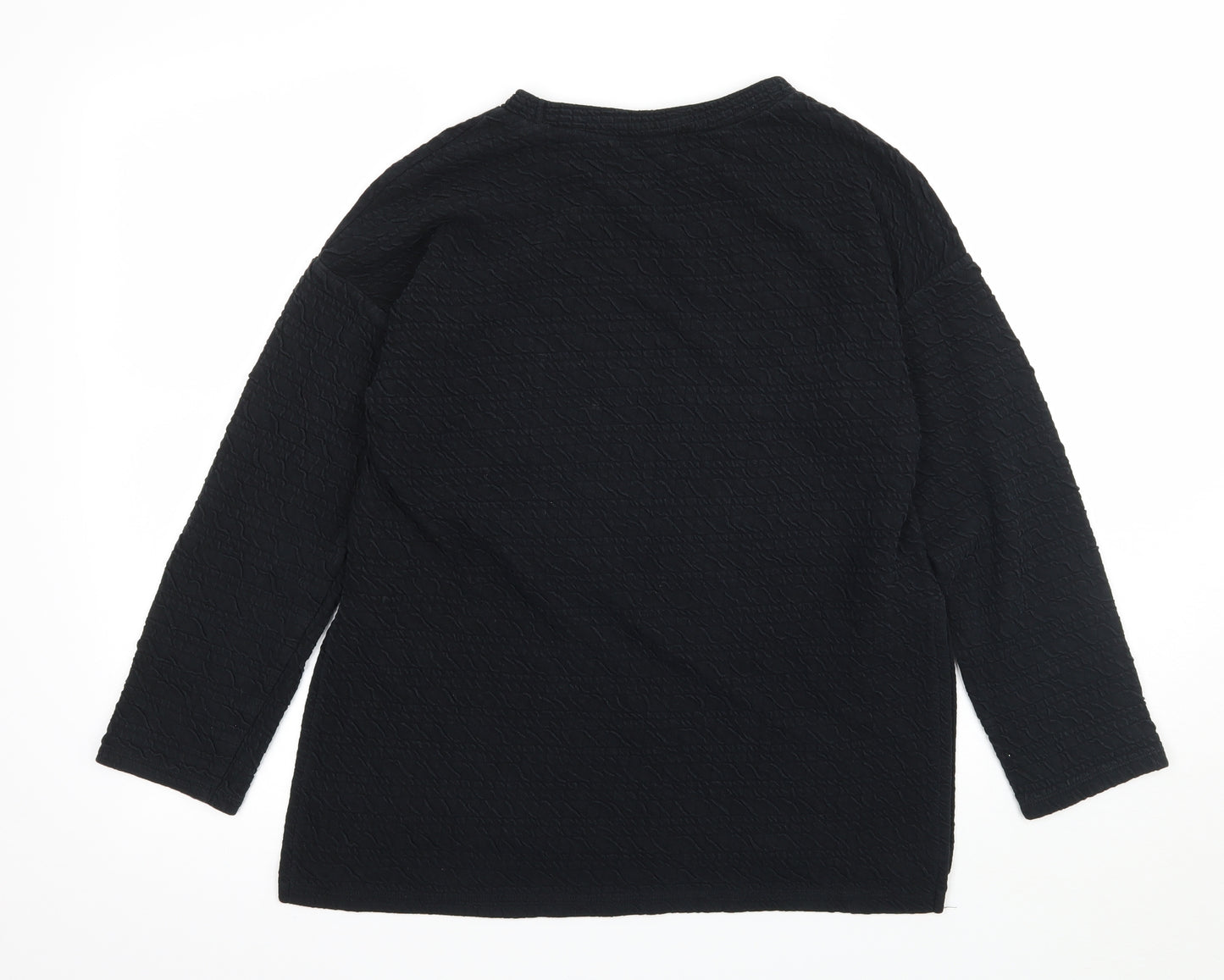 Zara Womens Black  Jersey Pullover Sweatshirt Size 8