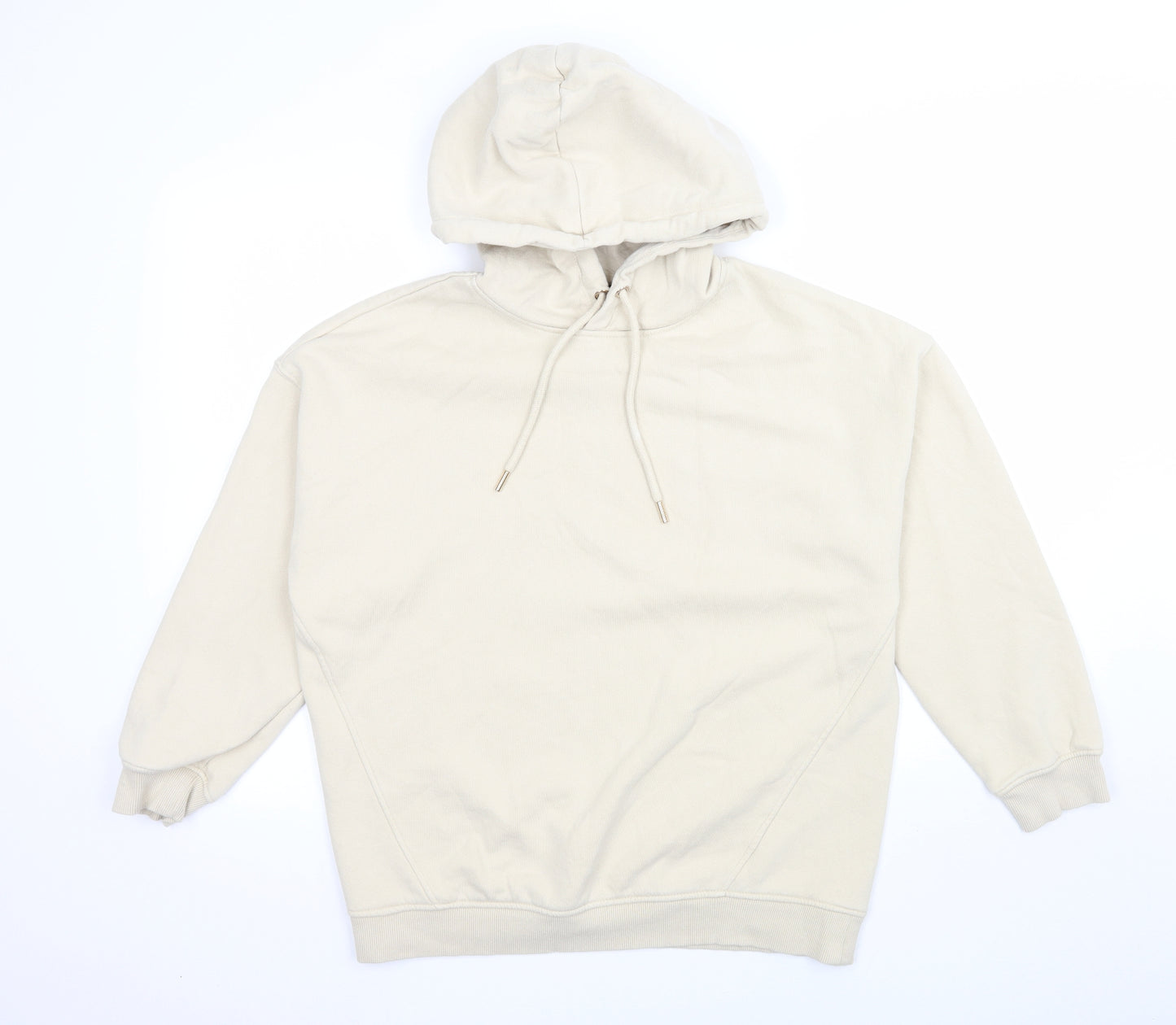 F&F Womens Beige  Jersey Pullover Hoodie Size 10