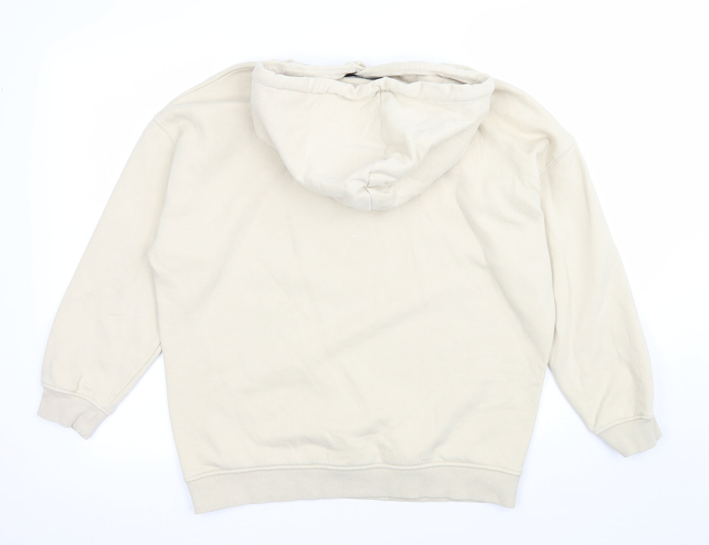 F&F Womens Beige  Jersey Pullover Hoodie Size 10