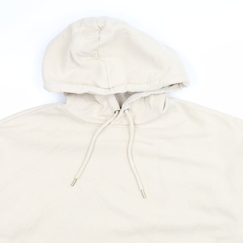 F&F Womens Beige  Jersey Pullover Hoodie Size 10