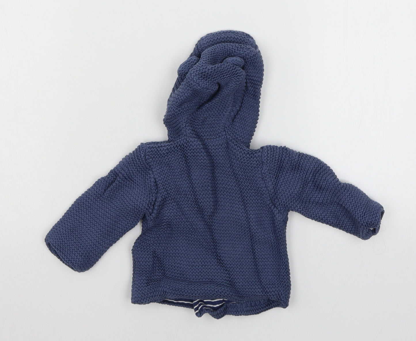 Marks and Spencer Boys Blue  Knit Cardigan Jumper Size 0-3 Months
