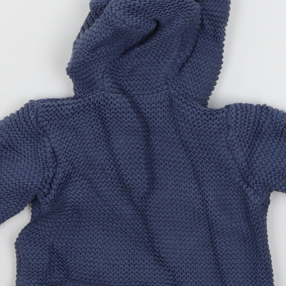 Marks and Spencer Boys Blue  Knit Cardigan Jumper Size 0-3 Months