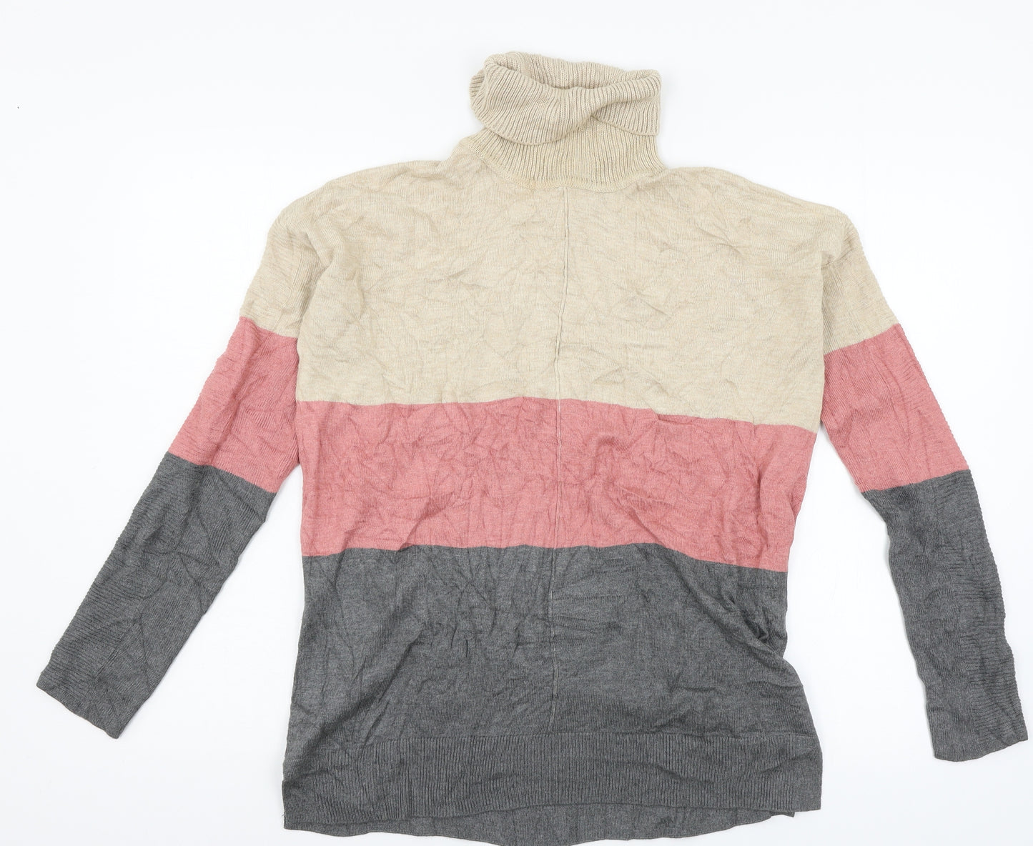 NEXT Womens Multicoloured Striped Knit Pullover Jumper Size 10