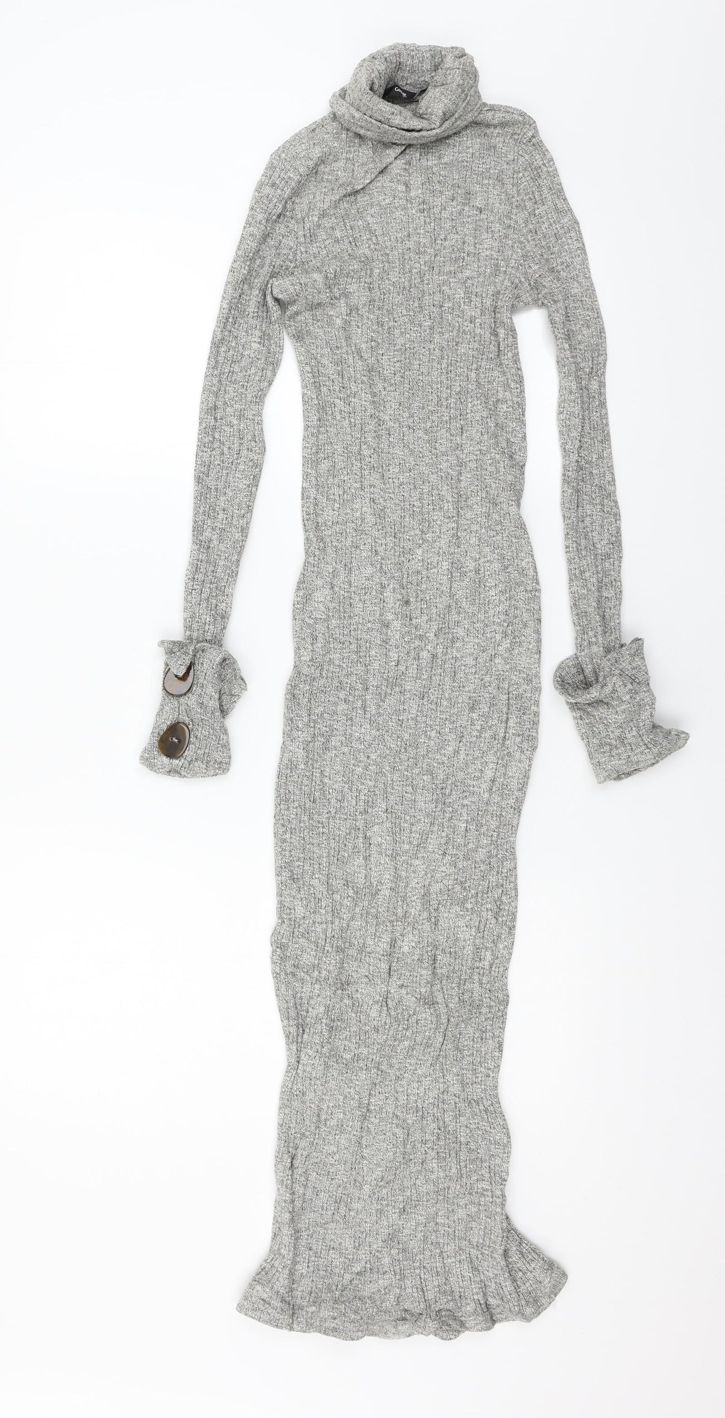 George Womens Grey  Knit Jumper Dress  Size 8