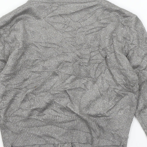 Marks and Spencer Girls Grey  Knit Cardigan Jumper Size 11-12 Years