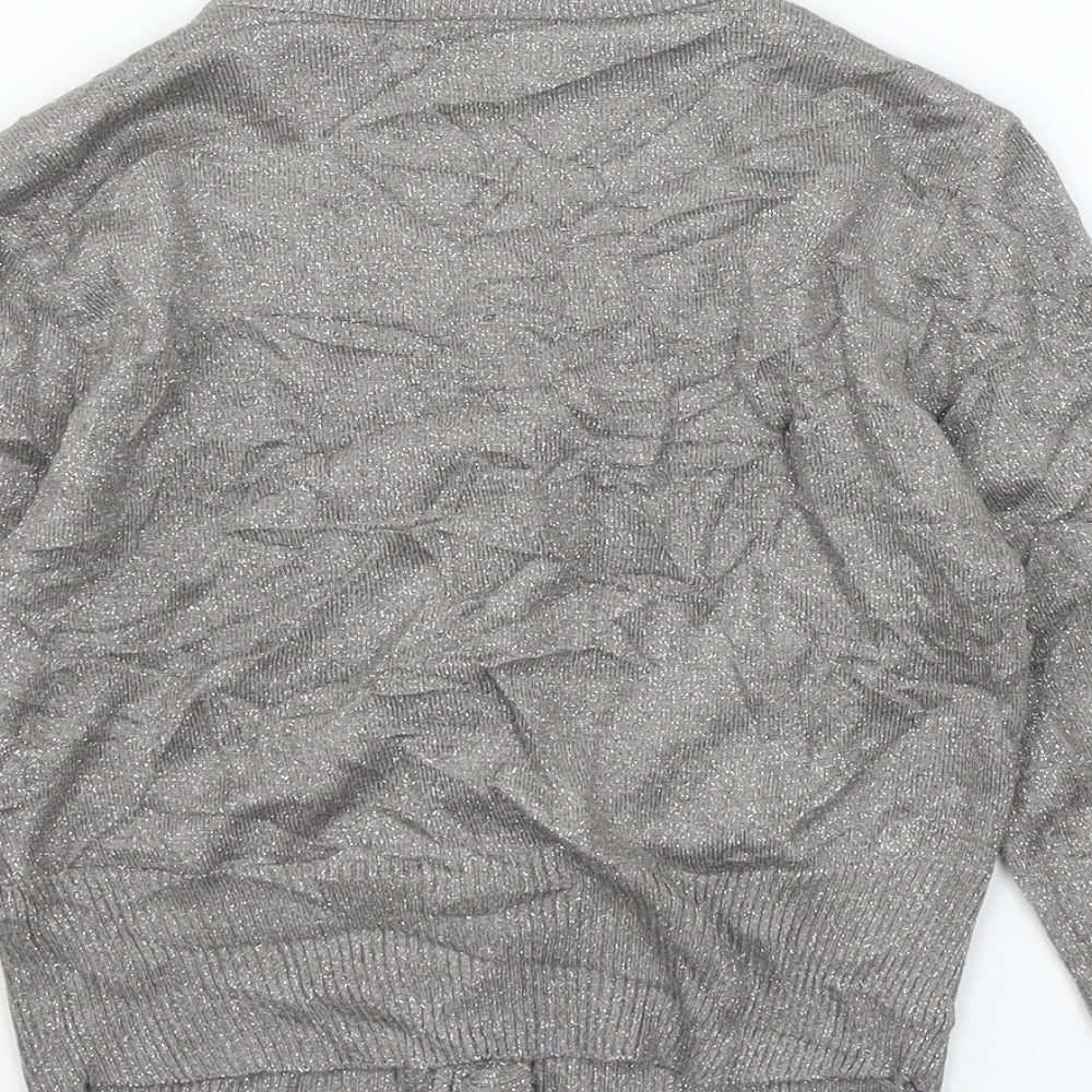 Marks and Spencer Girls Grey  Knit Cardigan Jumper Size 11-12 Years