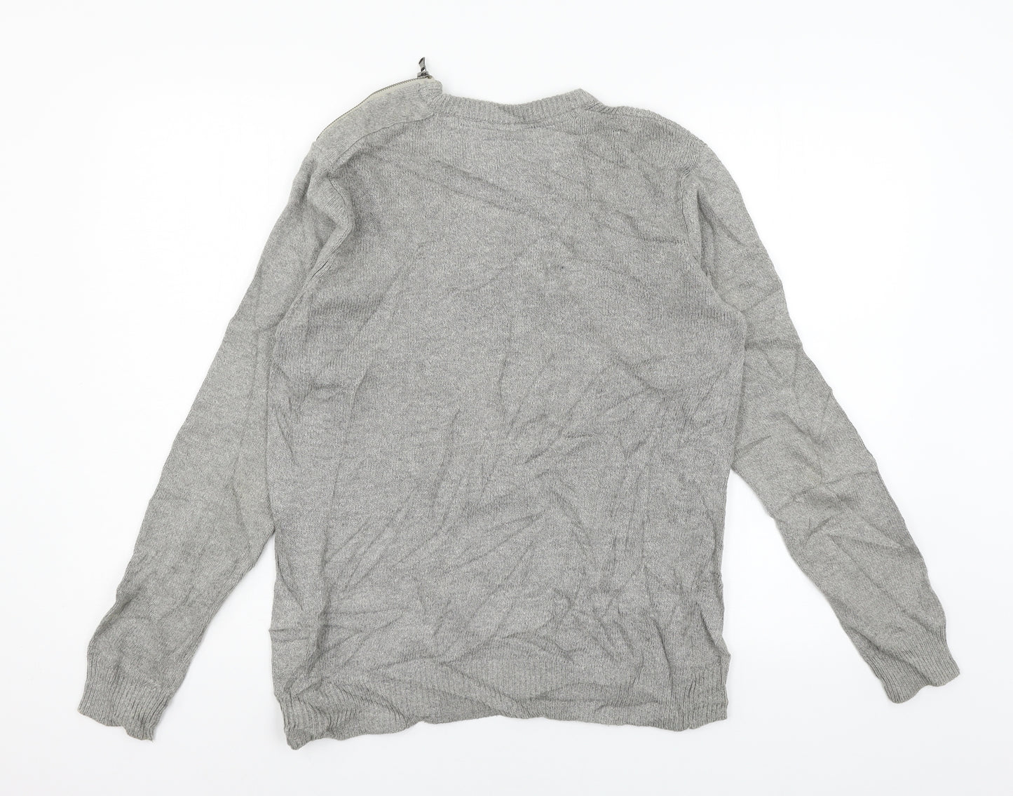Twisted Soul Mens Grey  Knit Pullover Jumper Size S