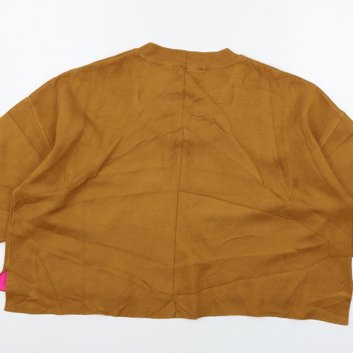 Topshop Womens Brown  Knit Pullover Jumper Size S