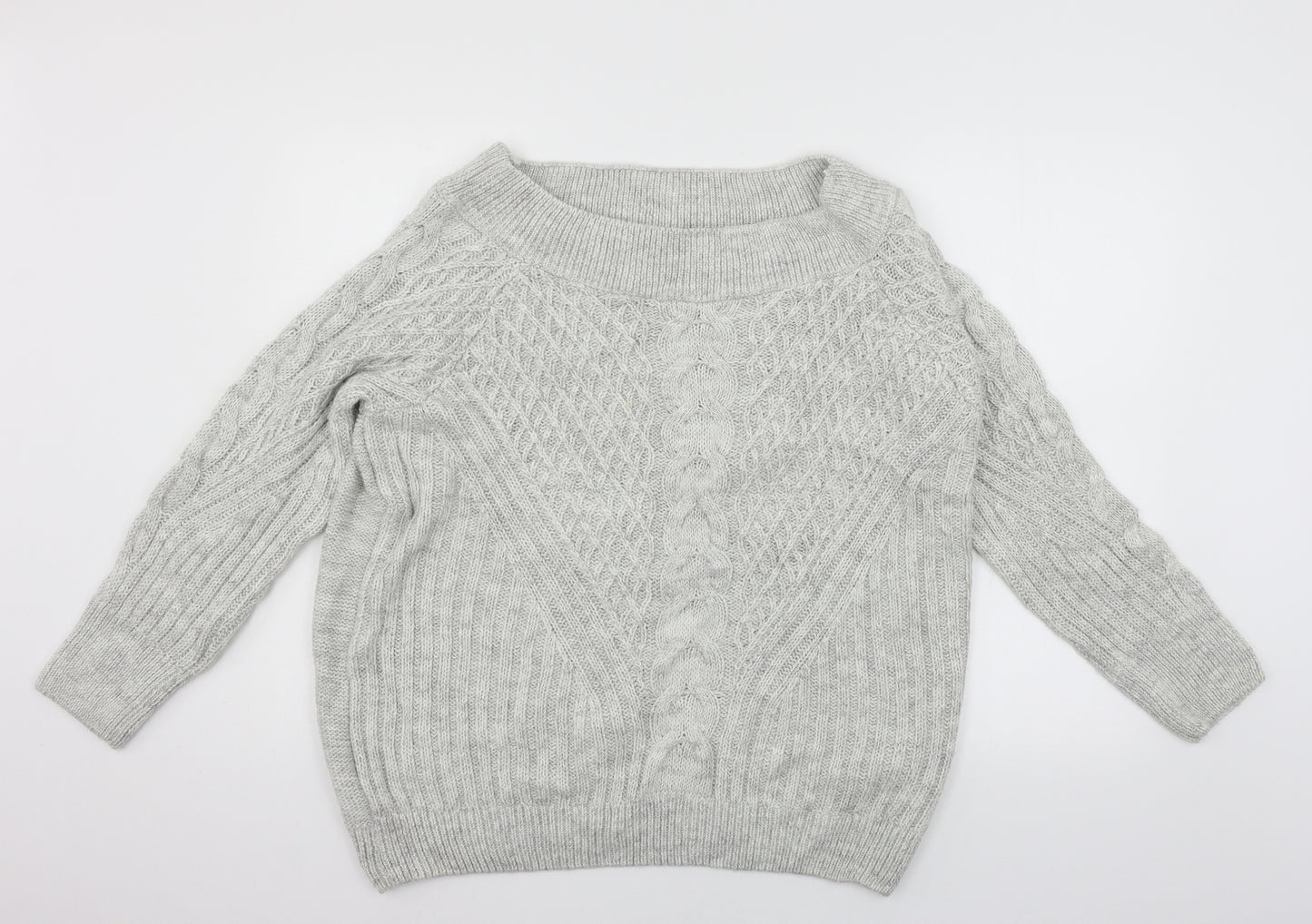Papaya Womens Grey  Knit Pullover Jumper Size L