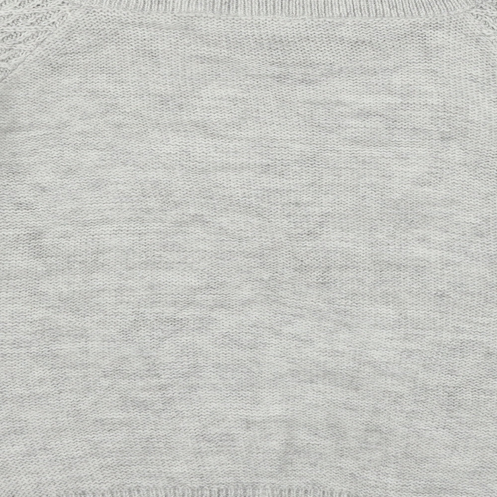 Papaya Womens Grey  Knit Pullover Jumper Size L