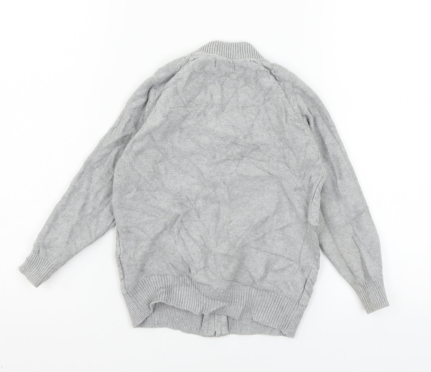 NEXT Boys Grey  Knit Cardigan Jumper Size 3-4 Years