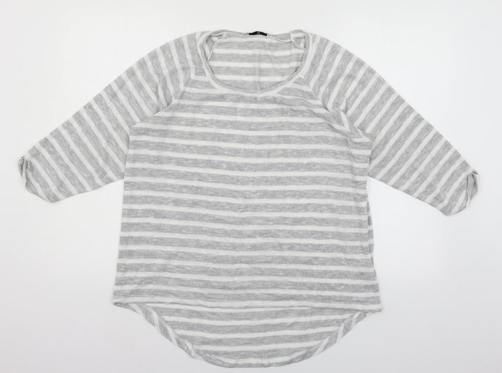 TU Womens Grey Knit Pullover Jumper Size 14